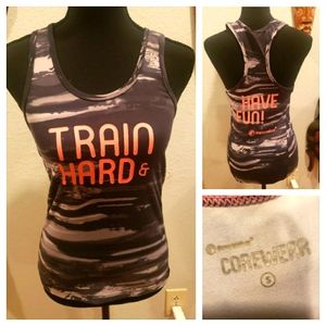 3/$20 - "Train Hard &...Have Fun!" Womens Fitted Racerback Muscle Tee, SM